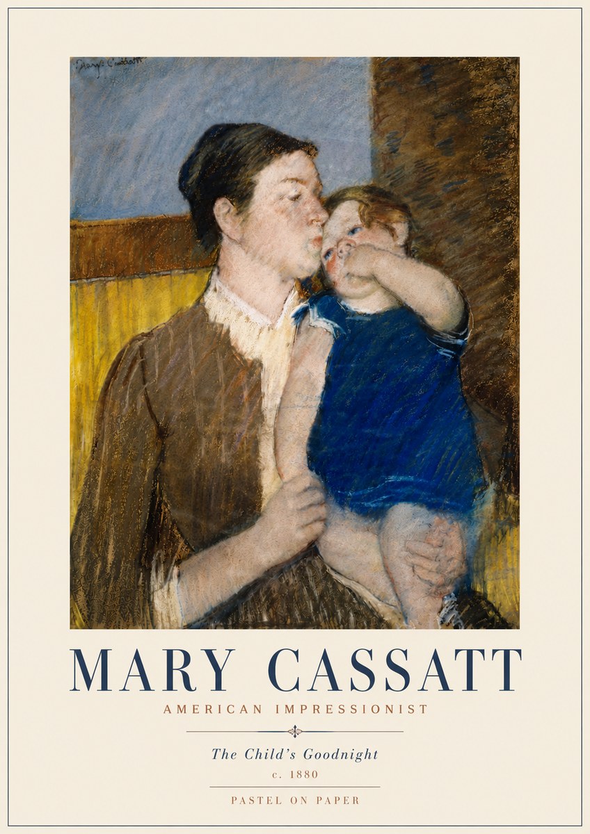 Mary Cassatt The Child's Goodnight No5 - Plakát