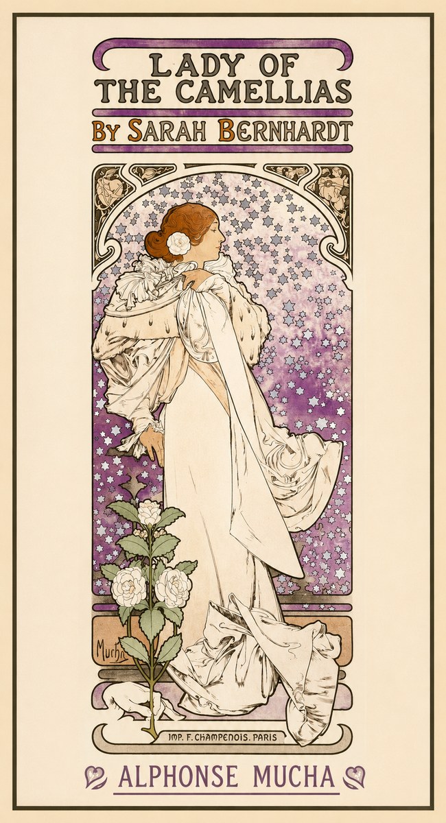 Mucha Lady of the Camellias No1 - Plakát