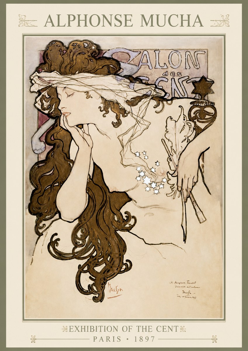 Mucha Salon Des Cent No1 - Plakát