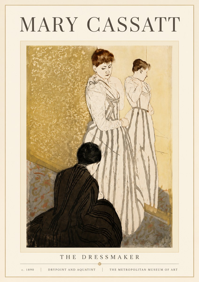 Mary Cassatt The Dressmaker No4 - Plakát
