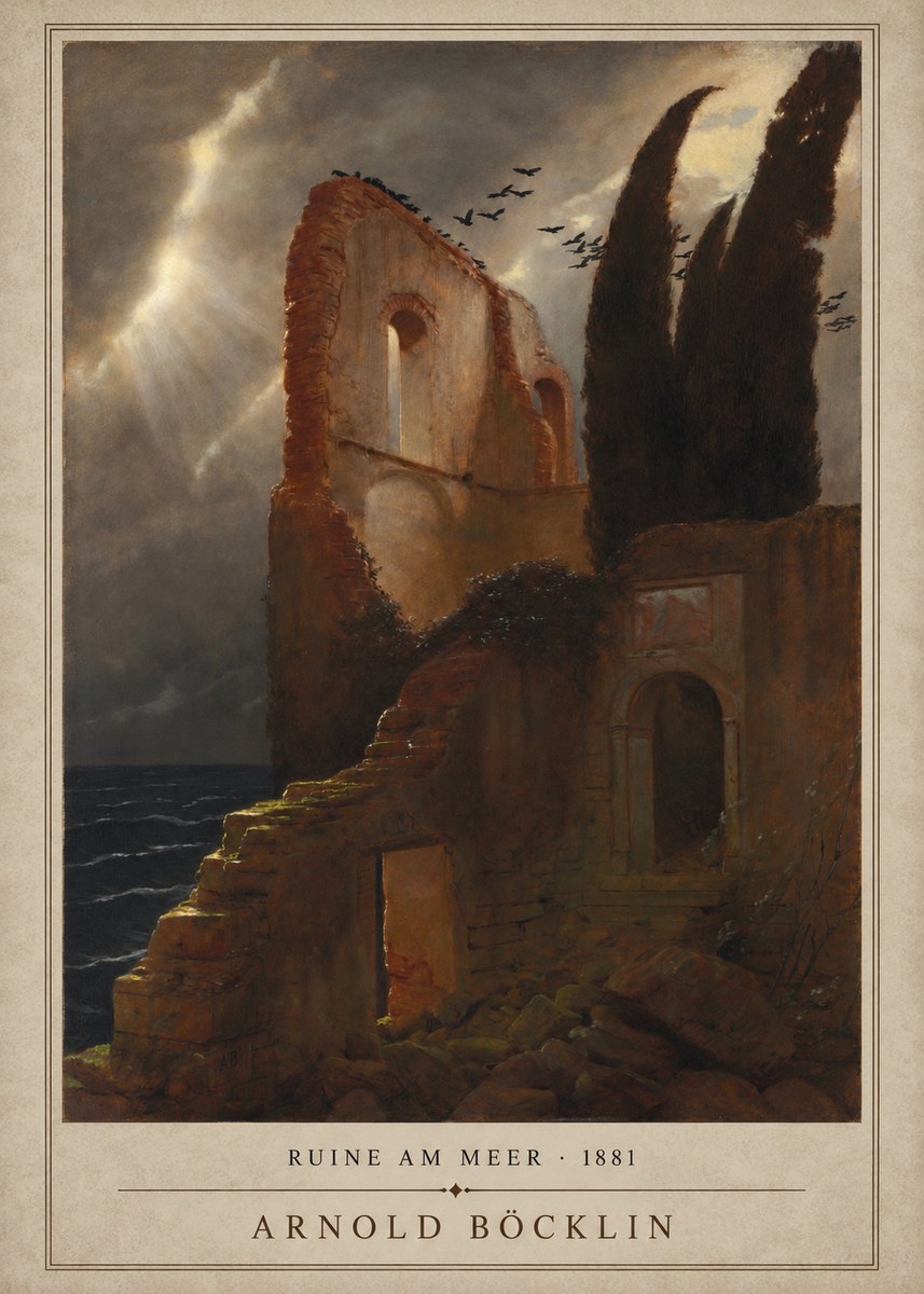 Arnold Böcklin Ruine Am Meer · 1881 No1 - Plakát