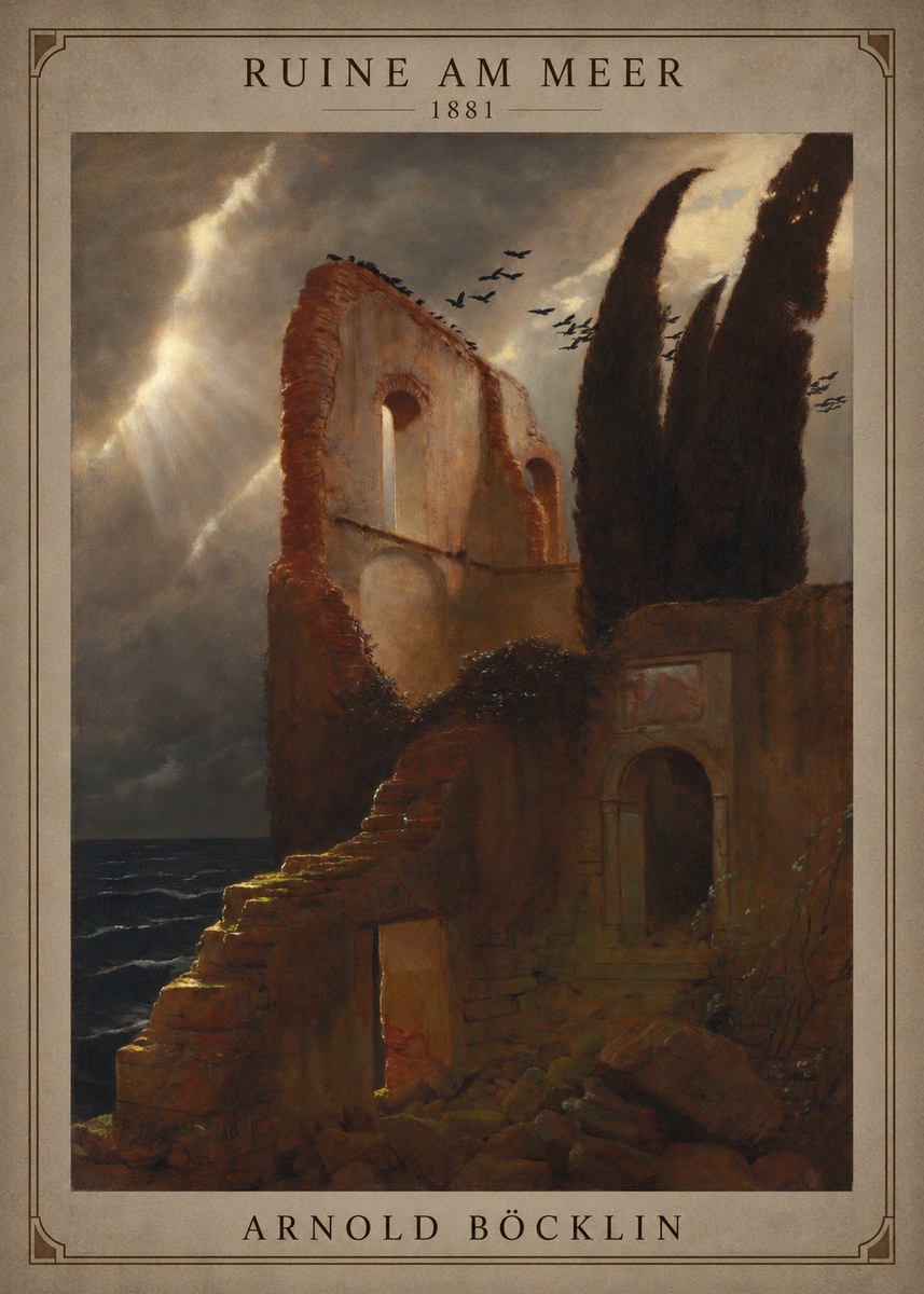 Arnold Böcklin Ruine Am Meer · 1881 No3 - Plakát
