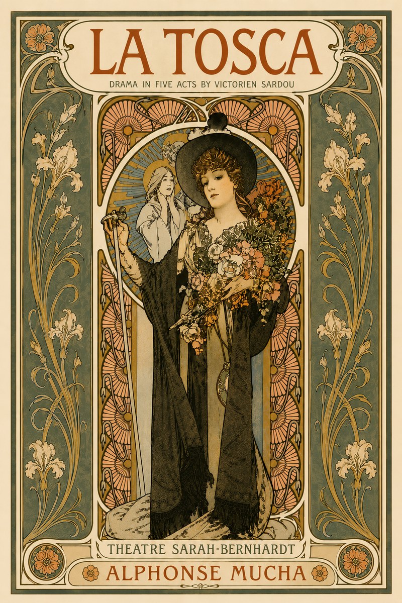 Mucha La Tosca No6 - Plakát
