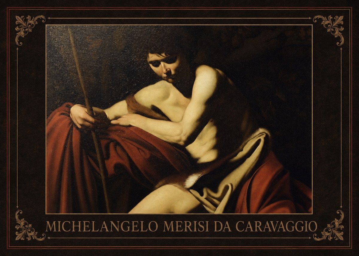Michelangelo Merisi da Caravaggio Saint John the Baptist I No1 - Plakát