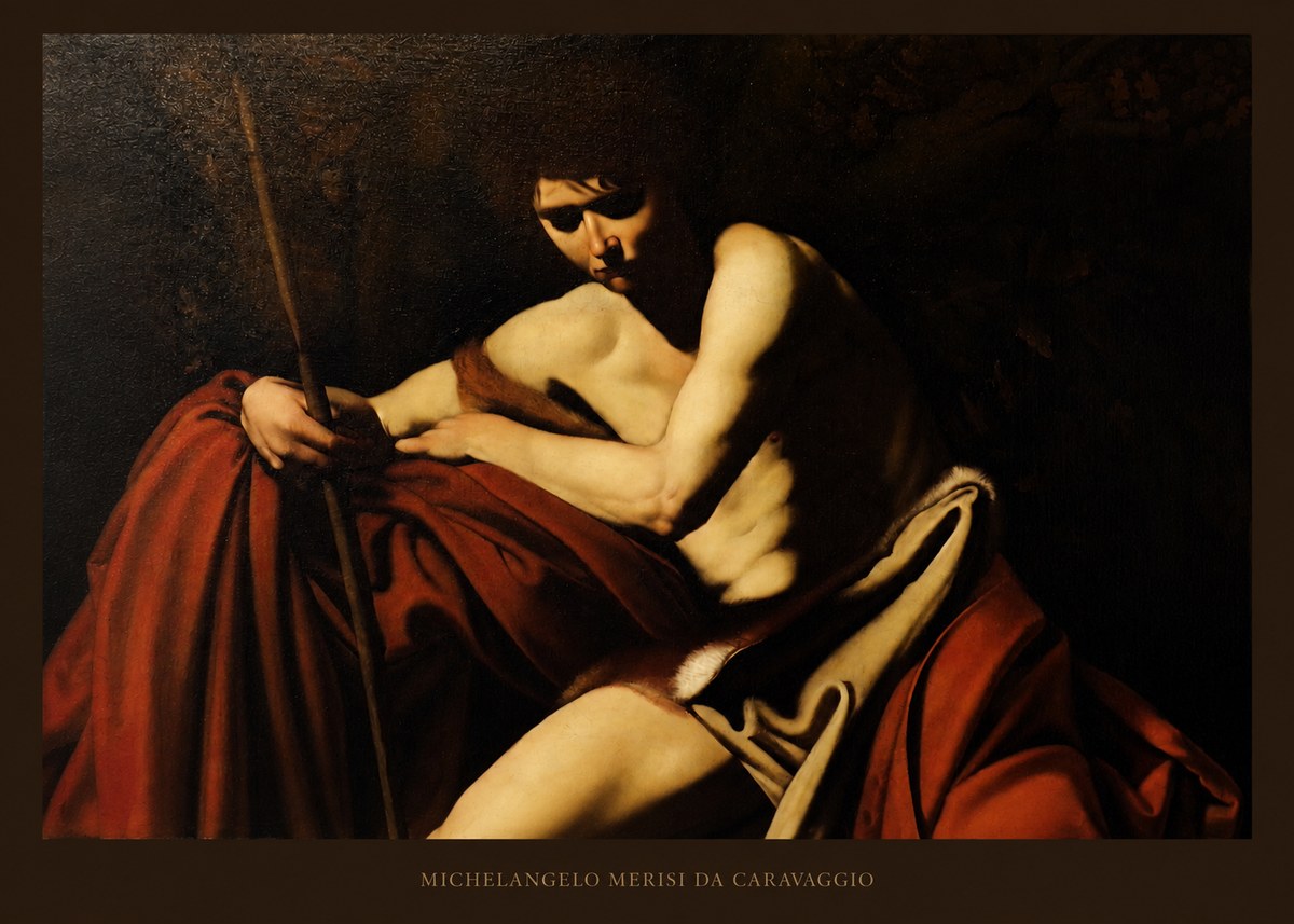 Michelangelo Merisi da Caravaggio Saint John the Baptist I No5 - Plakát