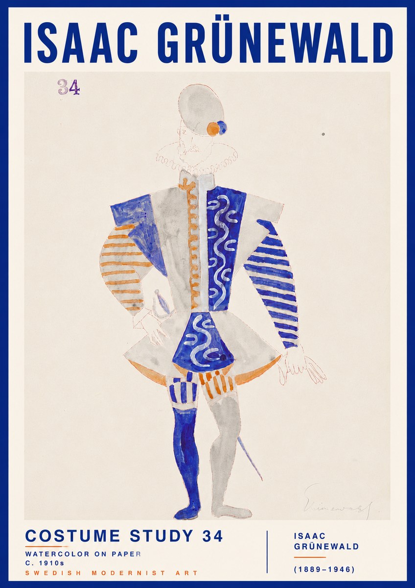 Isaac Grünewald Costume Study 34 No5 - Plakát