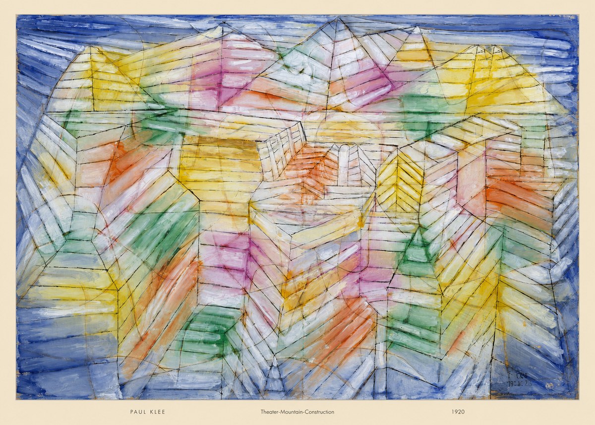 Paul Klee Theater-mountain-construction No5 - Plakát