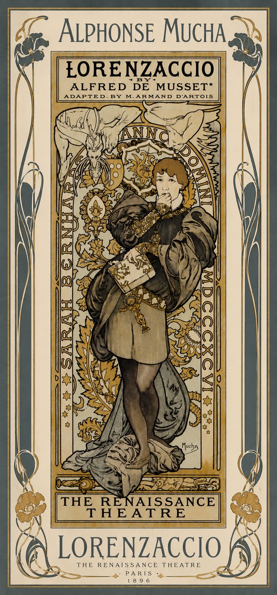 Mucha Lorenzaccio No6 - Plakát