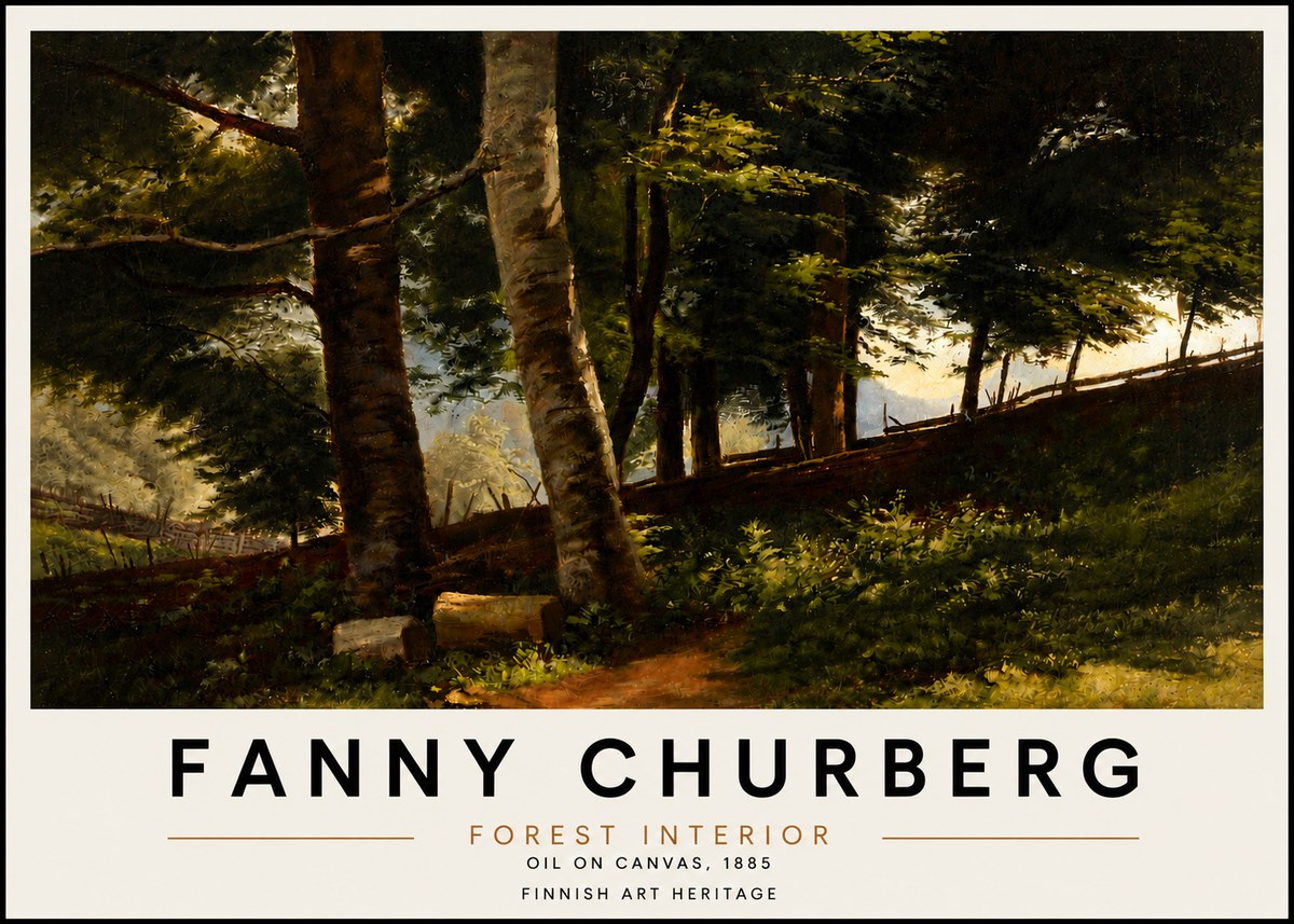 Fanny Churberg Forest Interior No4 - Plakát