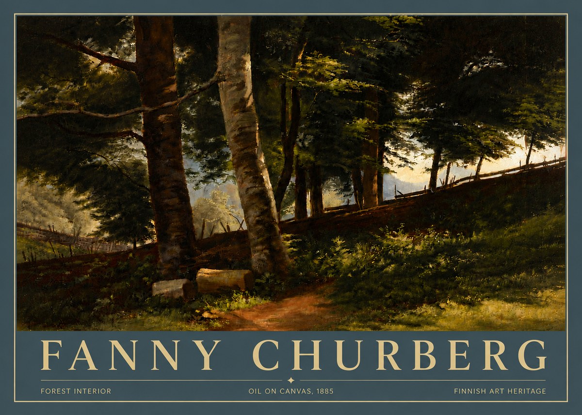 Fanny Churberg Forest Interior No5 - Plakát