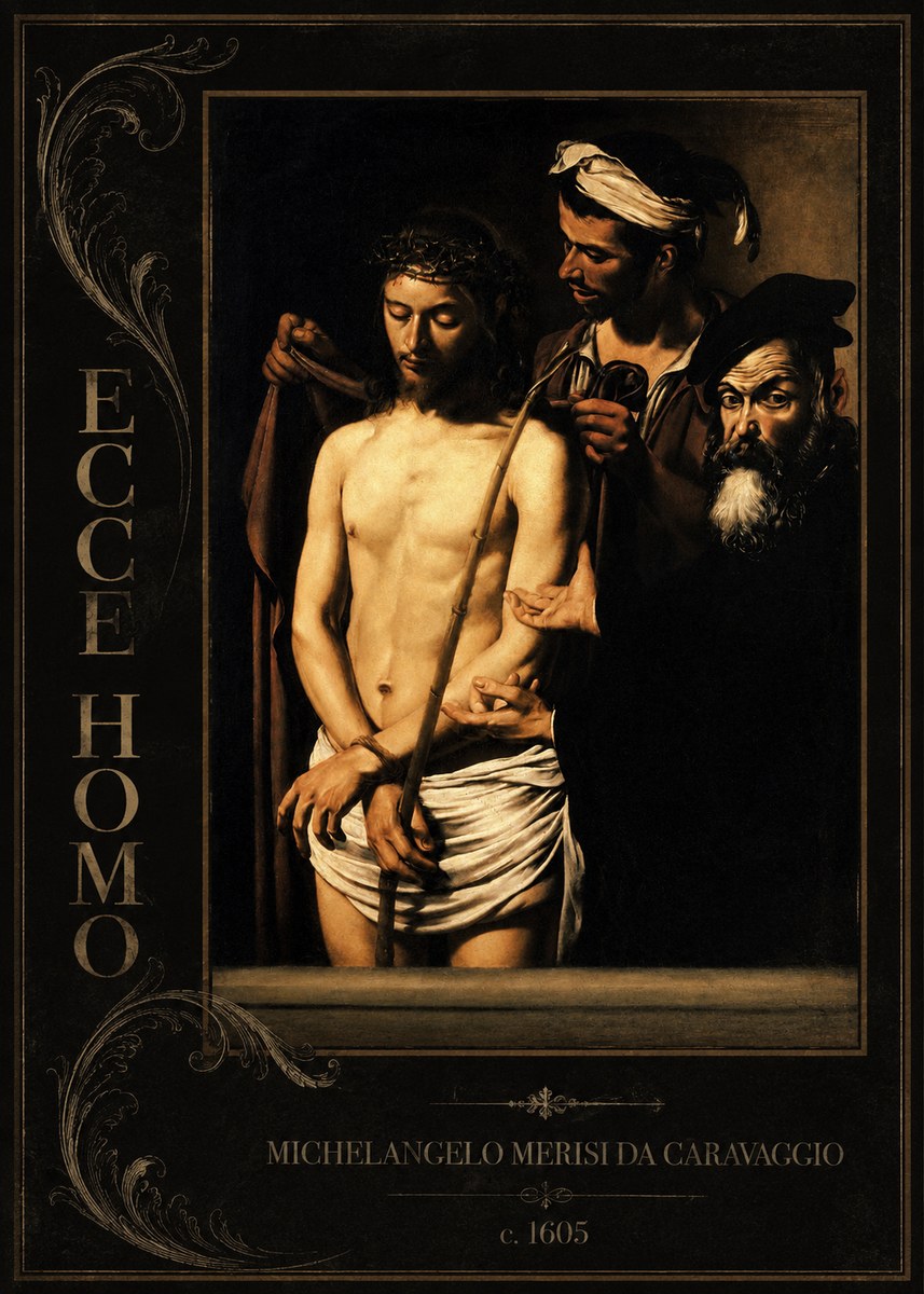 Michelangelo Merisi da Caravaggio Ecce Homo No2 - Plakát
