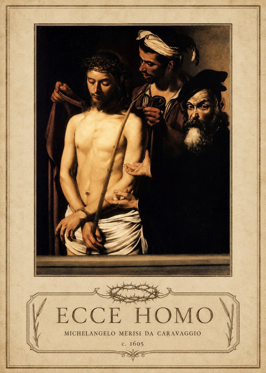 Michelangelo Merisi da Caravaggio Ecce Homo No3 - Plakát