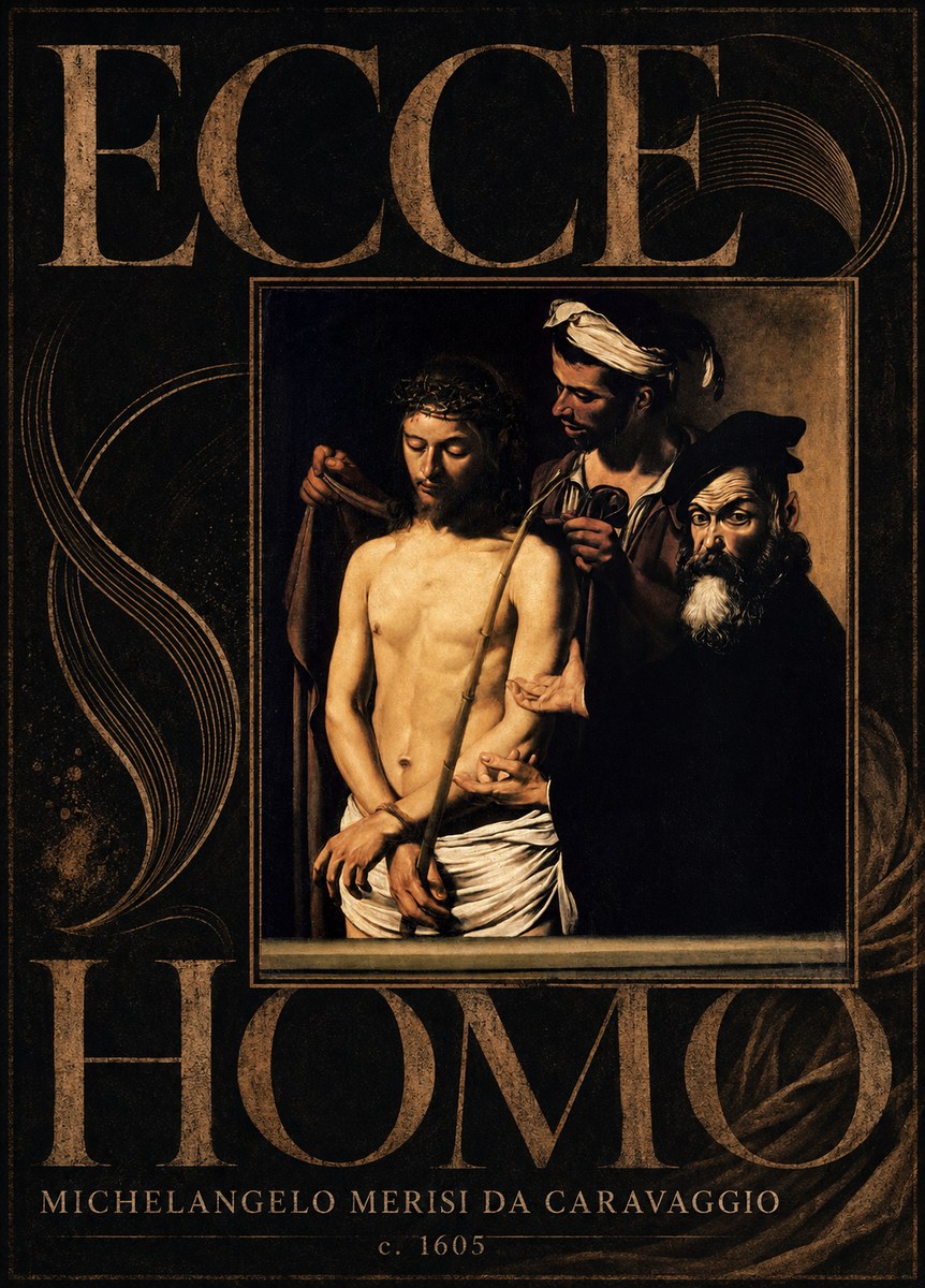 Michelangelo Merisi da Caravaggio Ecce Homo No5 - Plakát