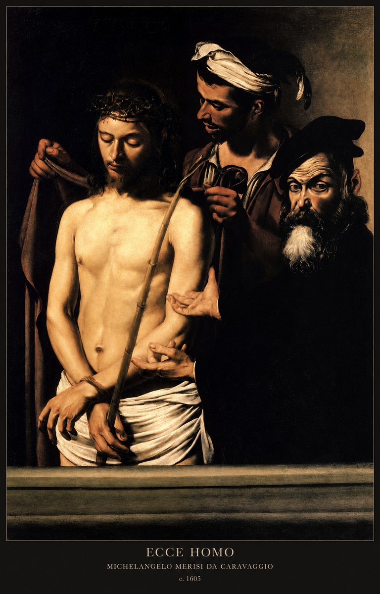 Michelangelo Merisi da Caravaggio Ecce Homo No6 - Plakát