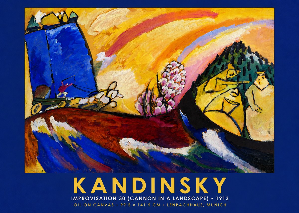 Kandinsky Improvisation 30 (Cannon in a Landscape) No2 - Plakát