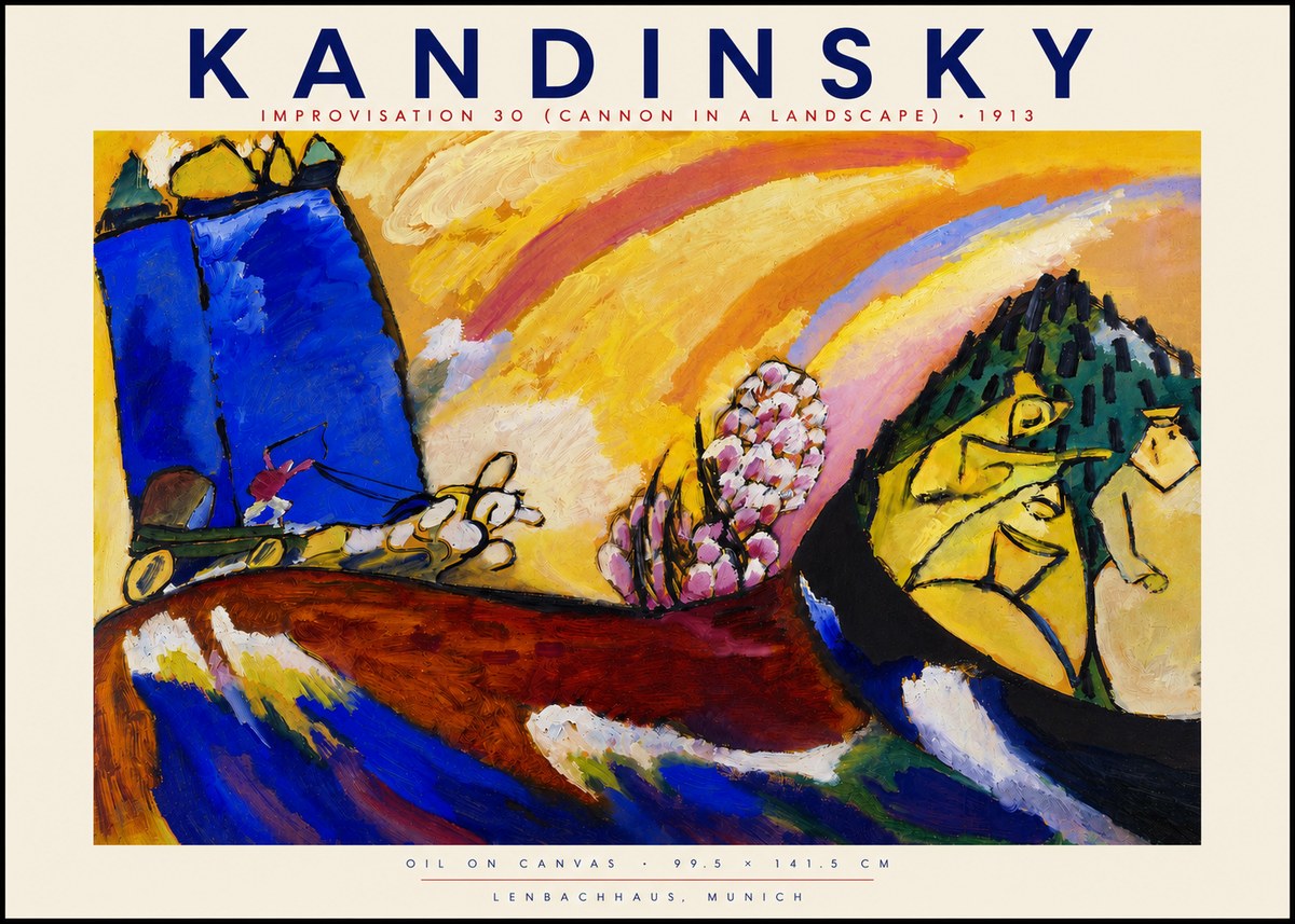 Kandinsky Improvisation 30 (Cannon in a Landscape) No3 - Plakát