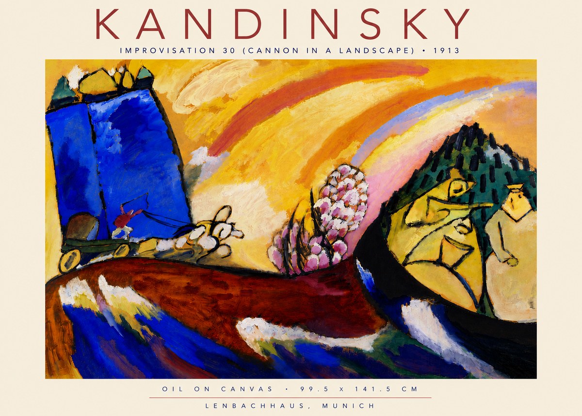 Kandinsky Improvisation 30 (Cannon in a Landscape) No4 - Plakát