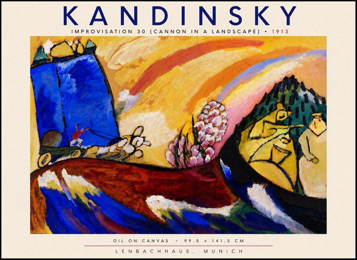 Kandinsky Improvisation 30 (Cannon in a Landscape) No5 - Plakát