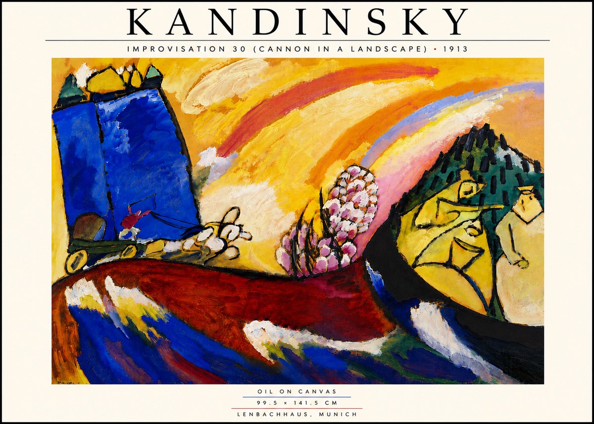 Kandinsky Improvisation 30 (Cannon in a Landscape) No6 - Plakát
