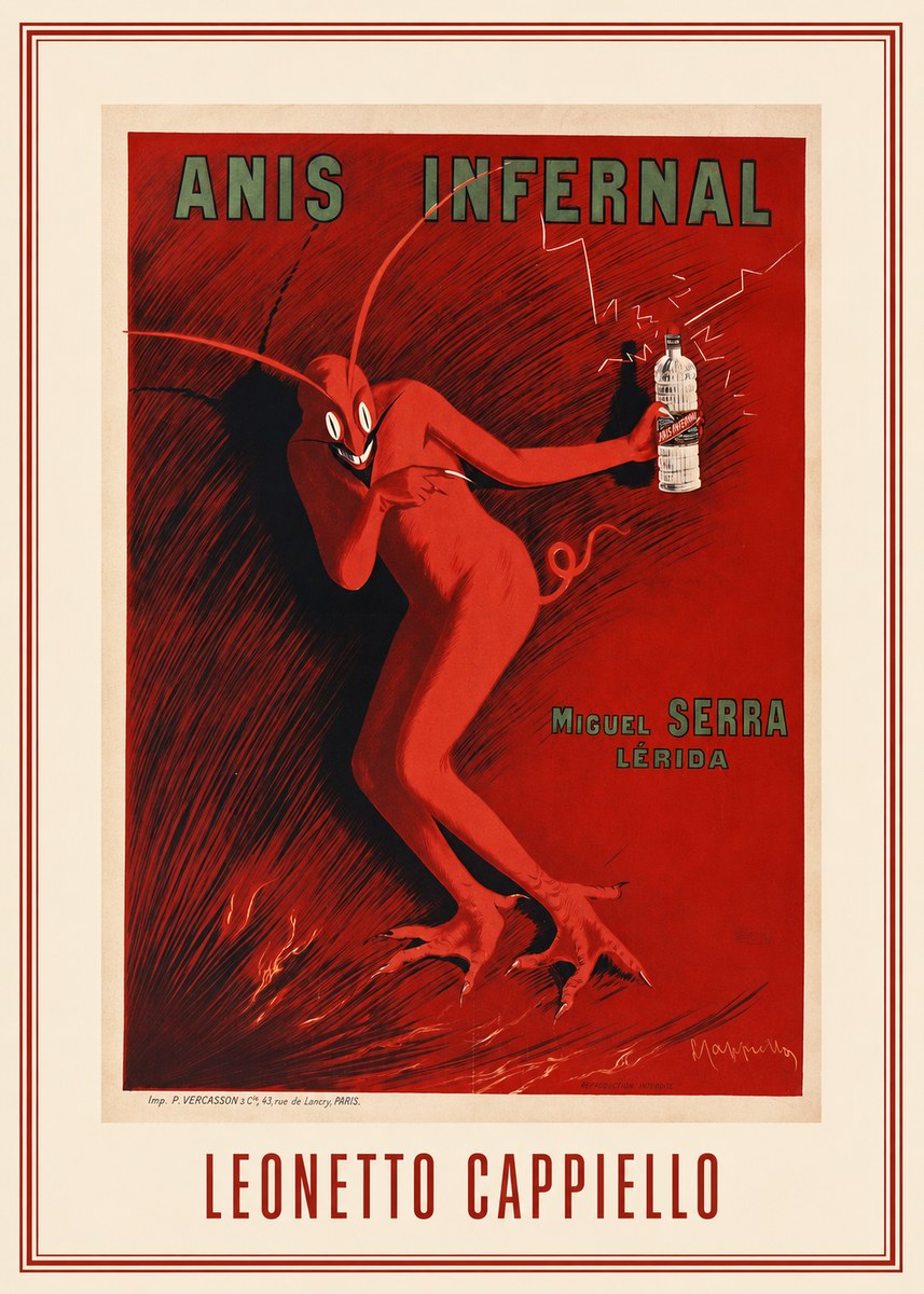 Leonetto Cappiello Anis Infernal I No1 - Plakát