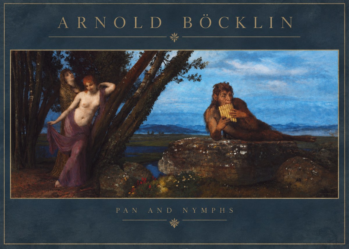 Arnold Böcklin Pan and Nymphs No2 - Plakát
