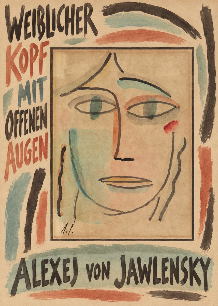Alexej von Jawlensky Weiblicher Kopf Mit Offenen Augen No4 - Plakát