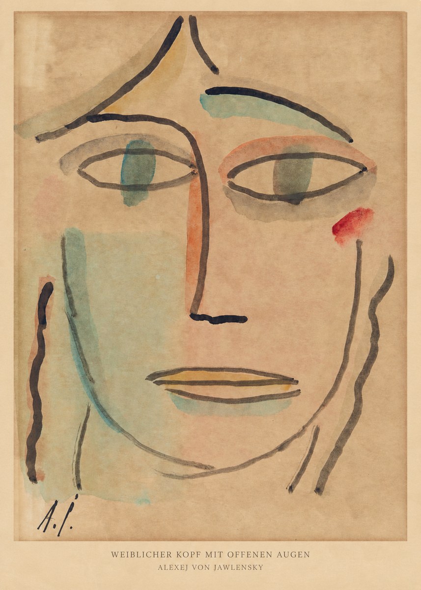 Alexej von Jawlensky Weiblicher Kopf Mit Offenen Augen No5 - Plakát