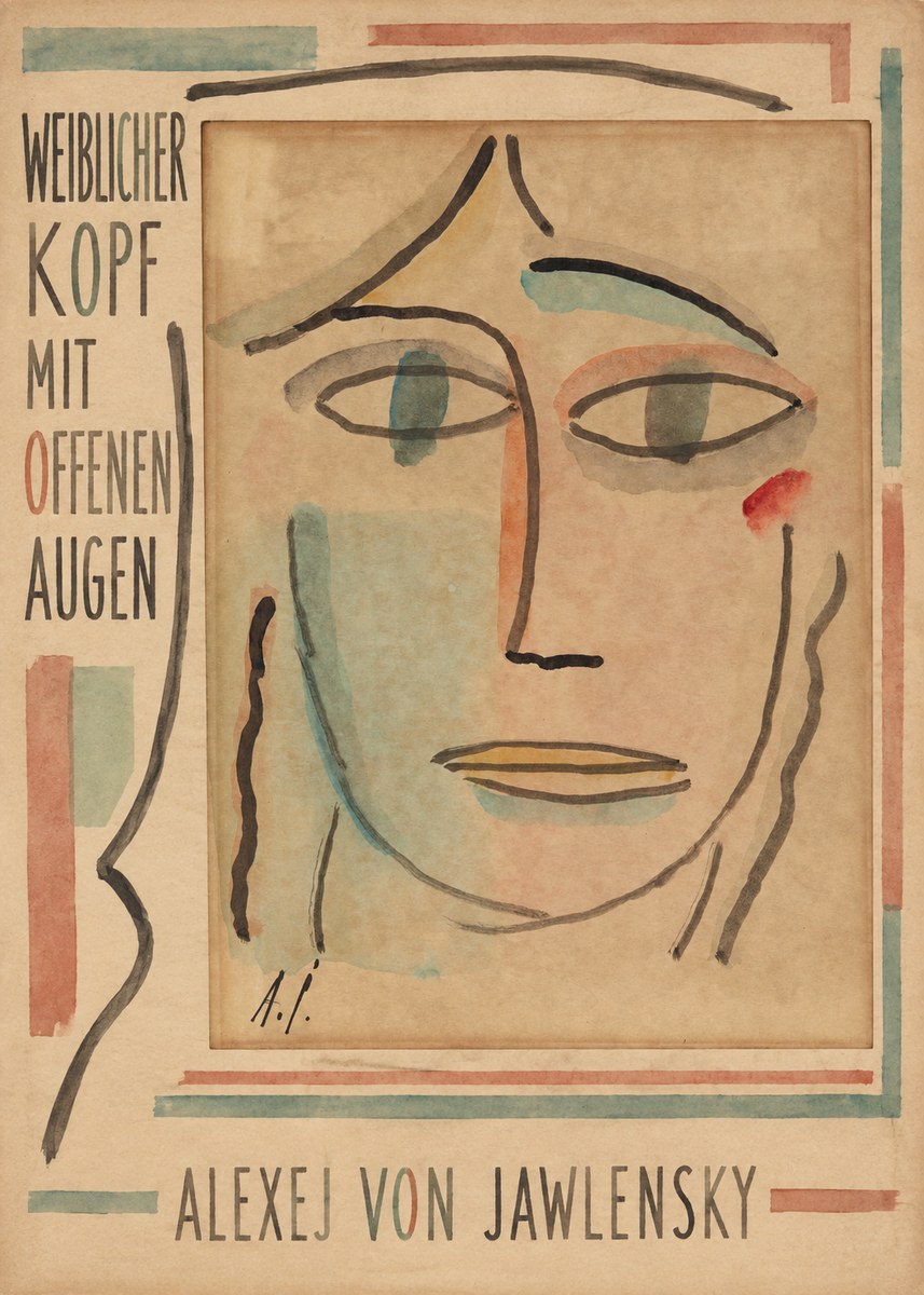 Alexej von Jawlensky Weiblicher Kopf Mit Offenen Augen No6 - Plakát