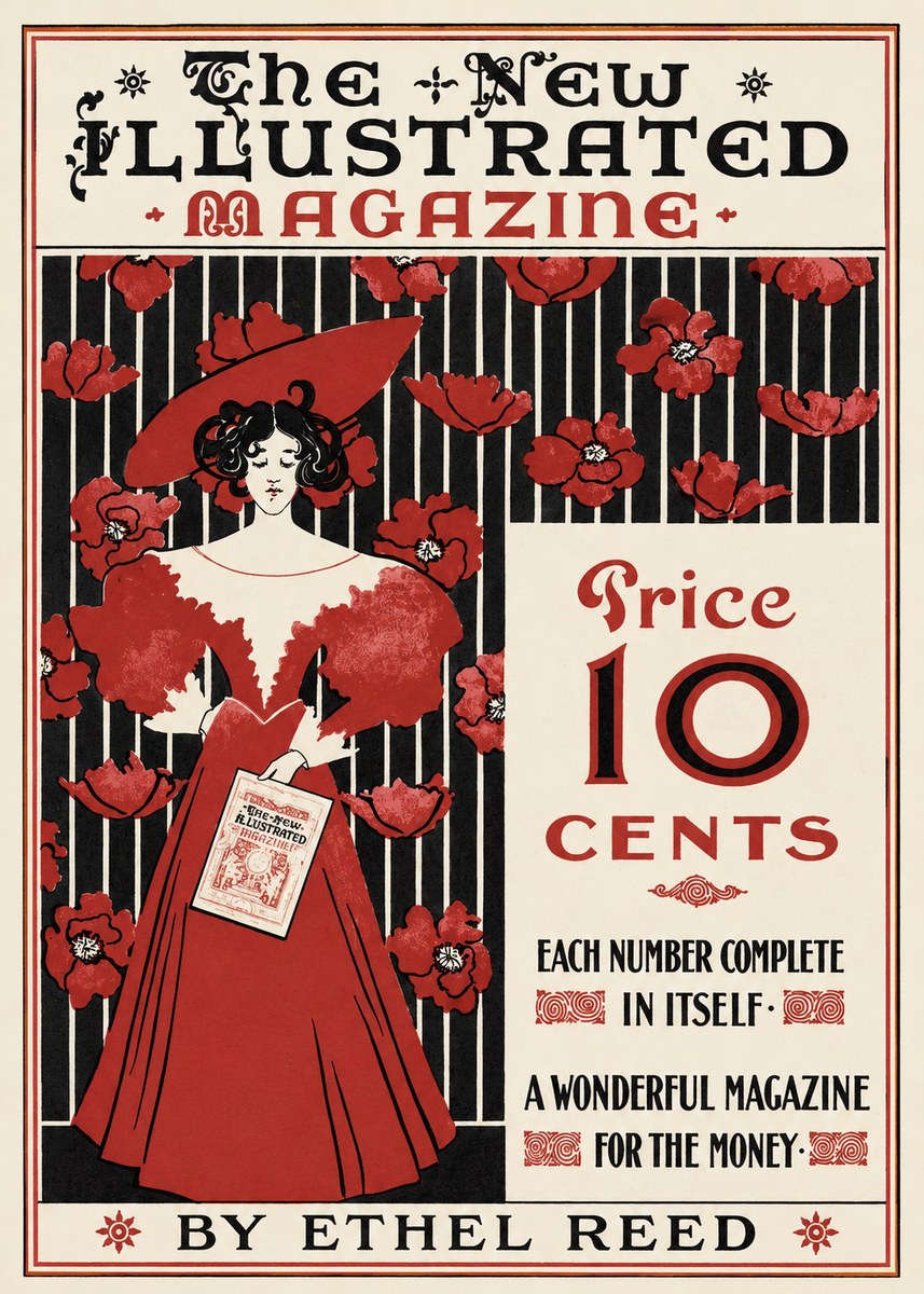 Ethel Reed The New Illustrated Magazine No1 - Plakát
