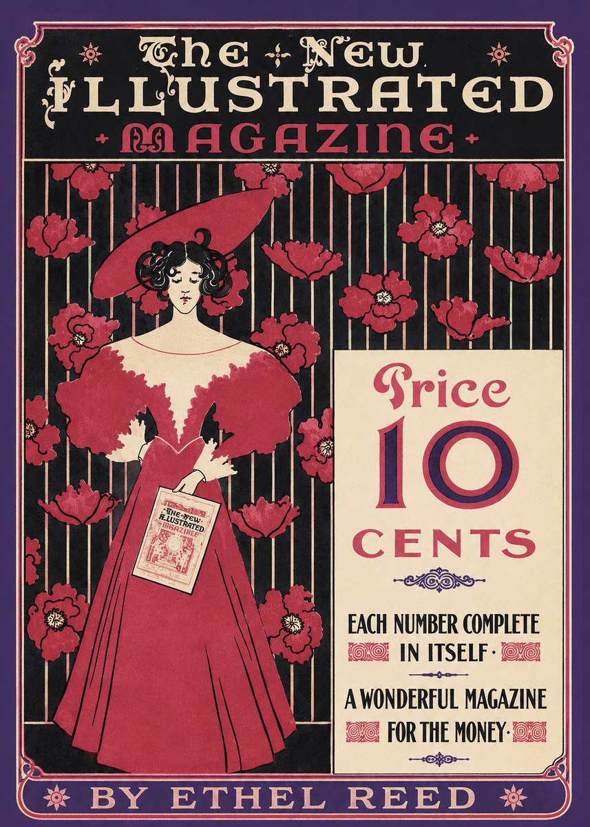Ethel Reed The New Illustrated Magazine No2 - Plakát
