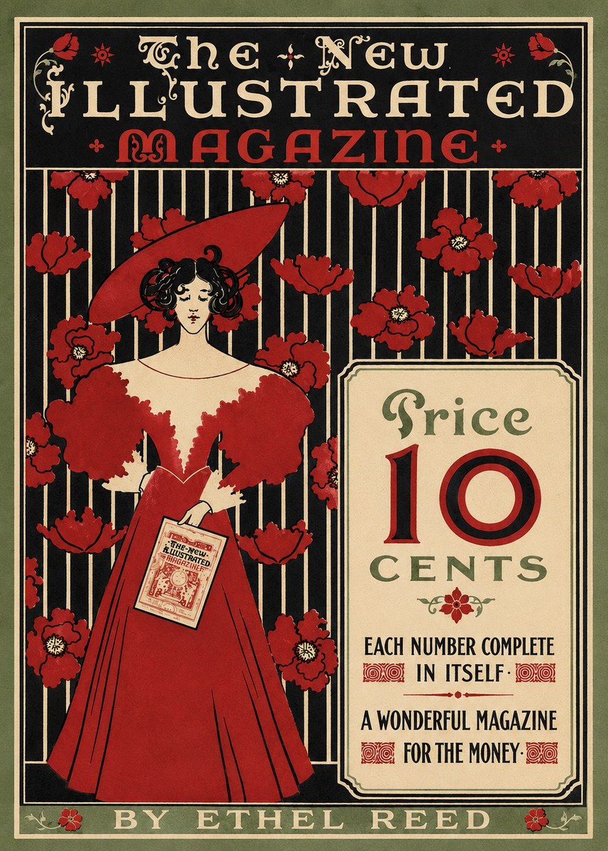 Ethel Reed The New Illustrated Magazine No4 - Plakát