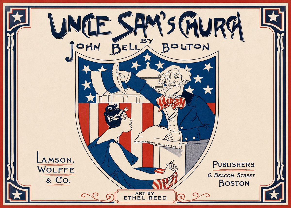 Ethel Reed Uncle Sam's Church No2 - Plakát
