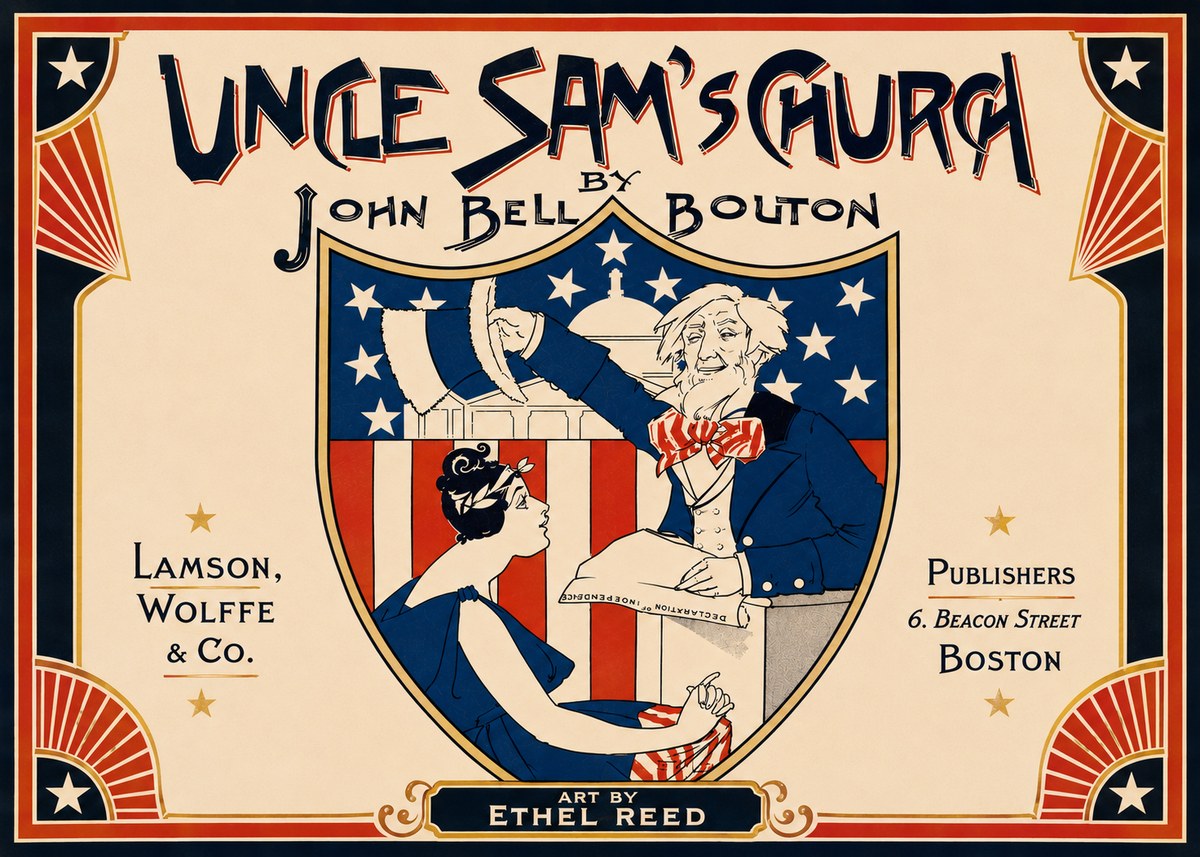 Ethel Reed Uncle Sam's Church No5 - Plakát