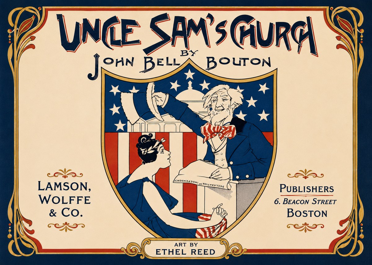 Ethel Reed Uncle Sam's Church No6 - Plakát