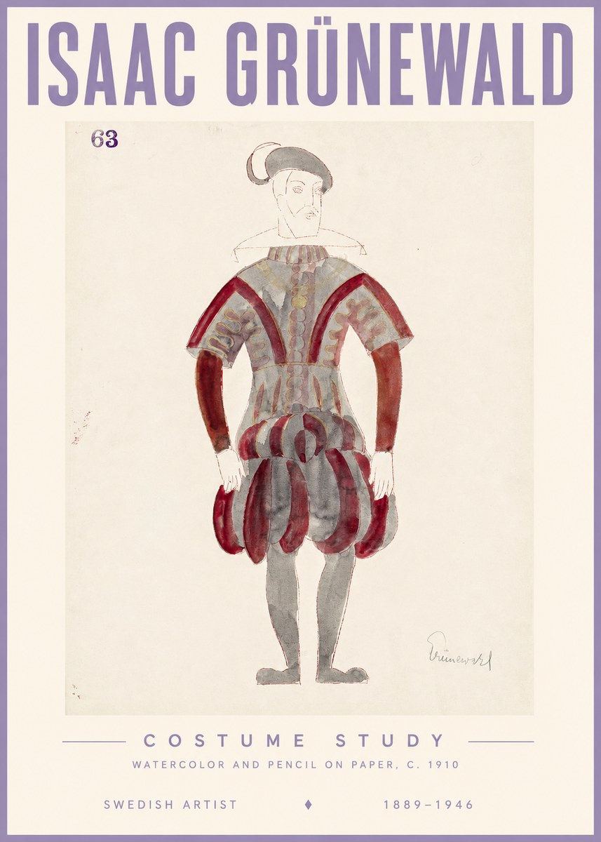 Isaac Grünewald Costume Study II No3 - Plakát