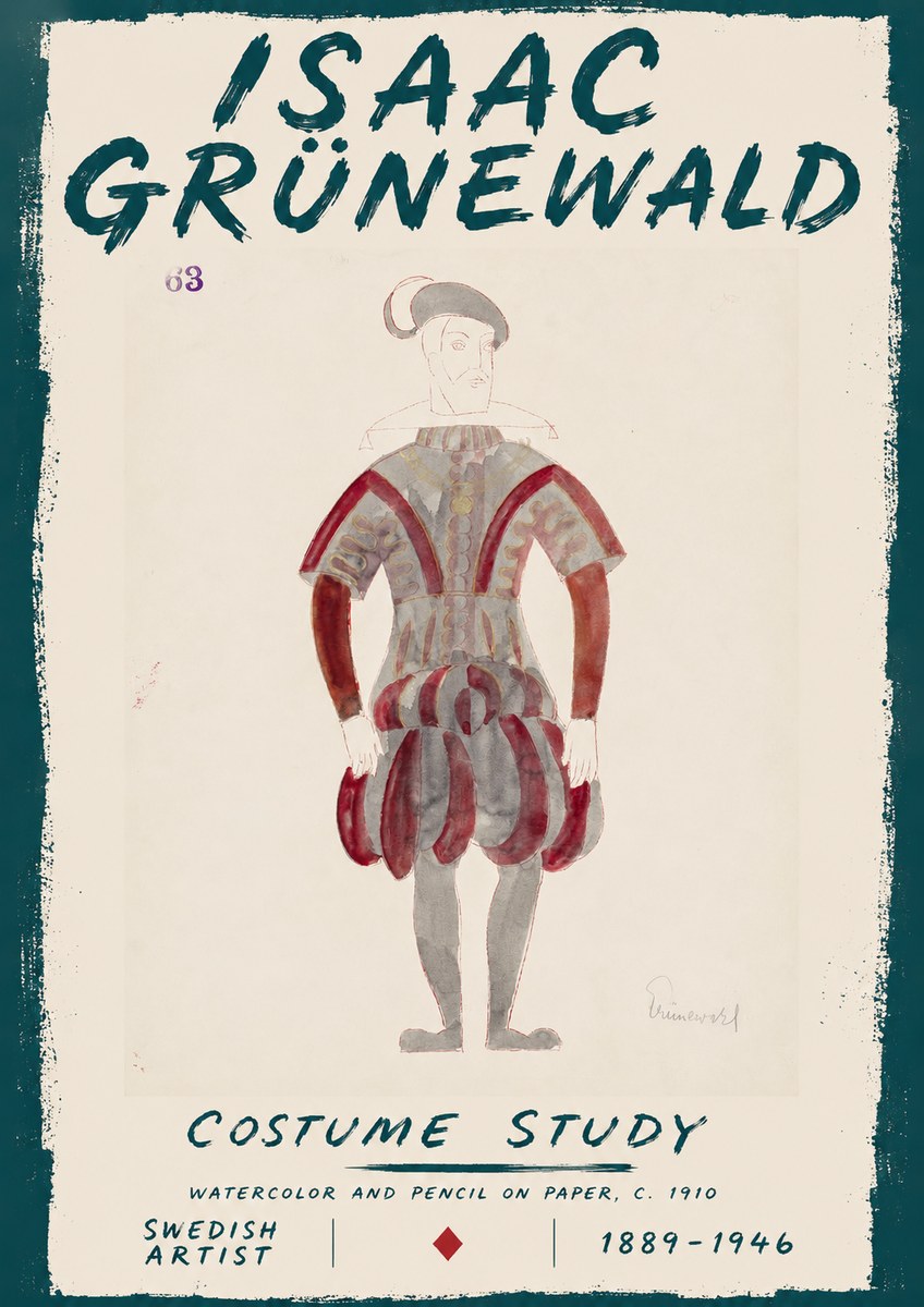 Isaac Grünewald Costume Study II No4 - Plakát