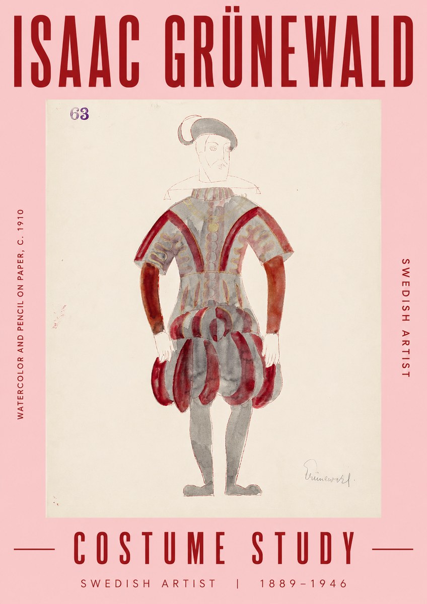 Isaac Grünewald Costume Study II No5 - Plakát