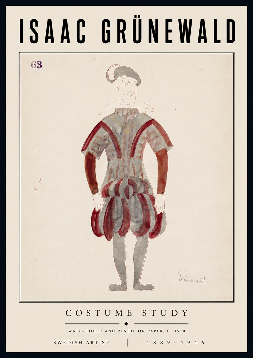 Isaac Grünewald Costume Study II No6 - Plakát