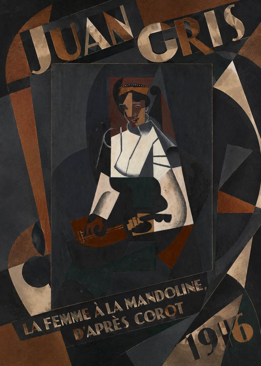Juan Gris La Femme À La Mandoline, D'après Corot No6 - Plakát