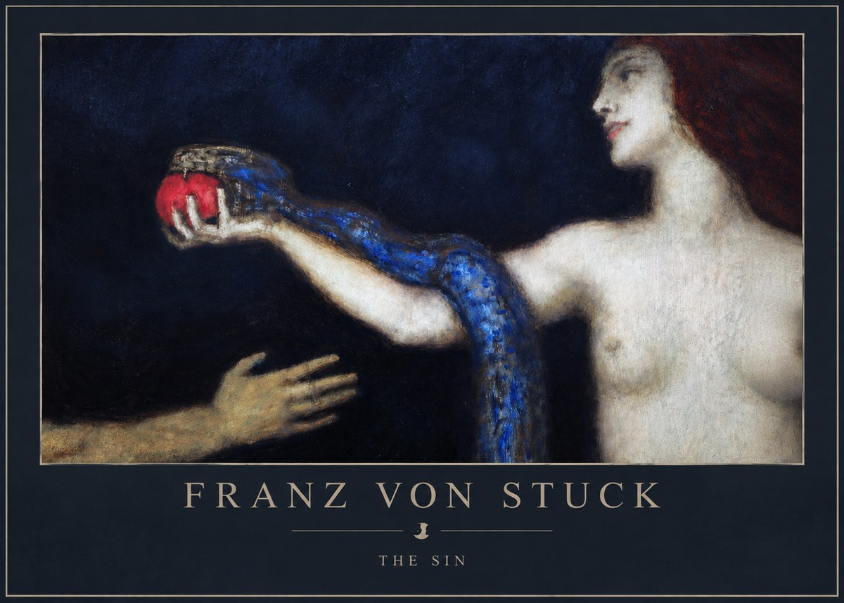 Franz von Stuck The Sin I No3 - Plakát