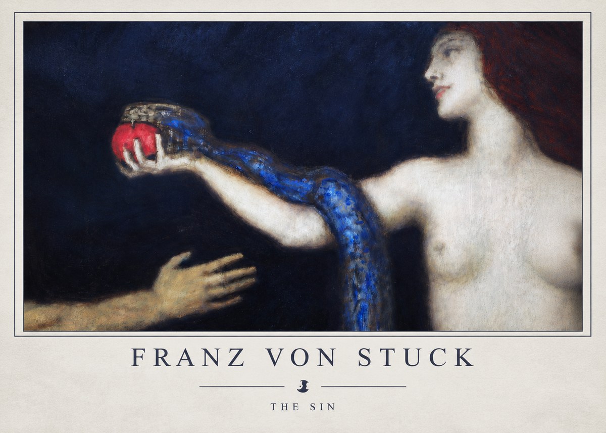 Franz von Stuck The Sin I No4 - Plakát