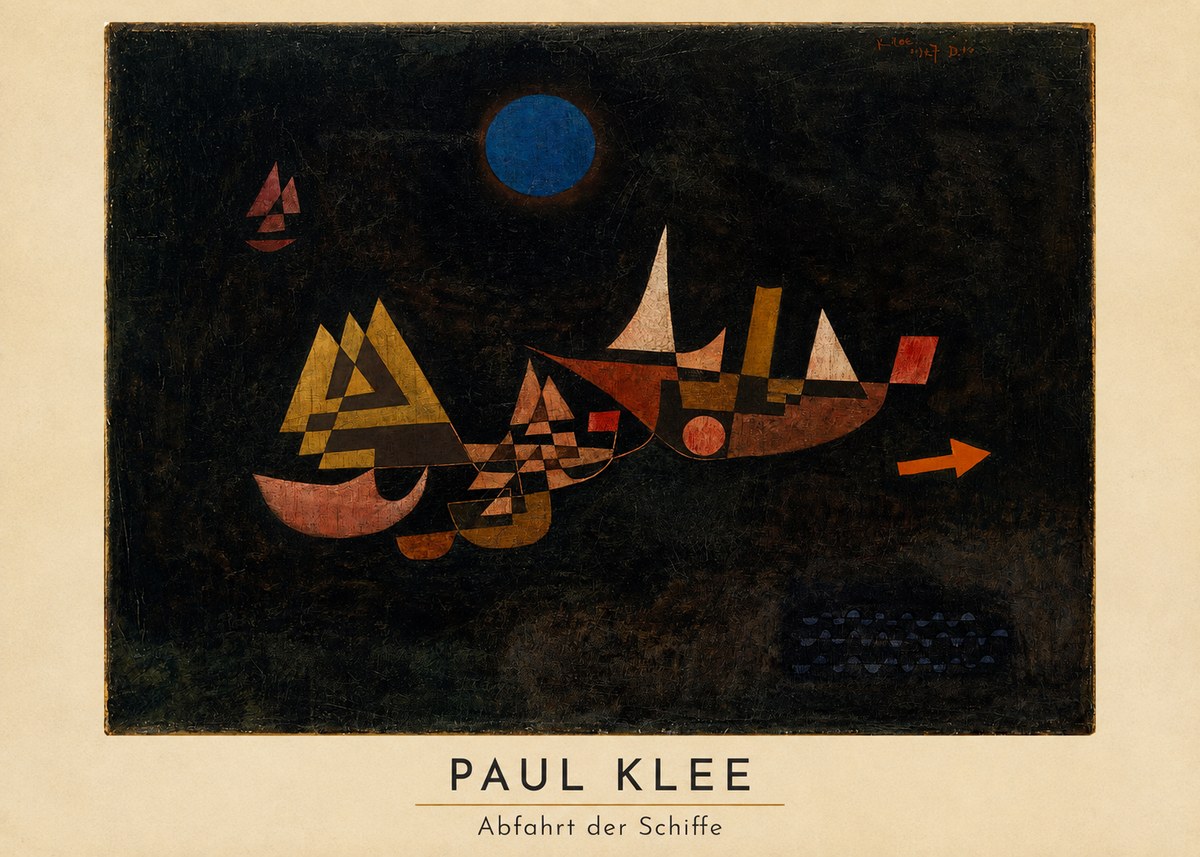 Paul Klee Abfahrt Der Schiffe No4 - Plakát
