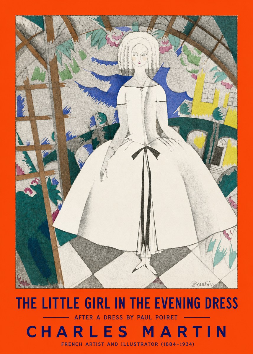 Charles Martin The Little Girl in the Evening Dress No2 - Plakát