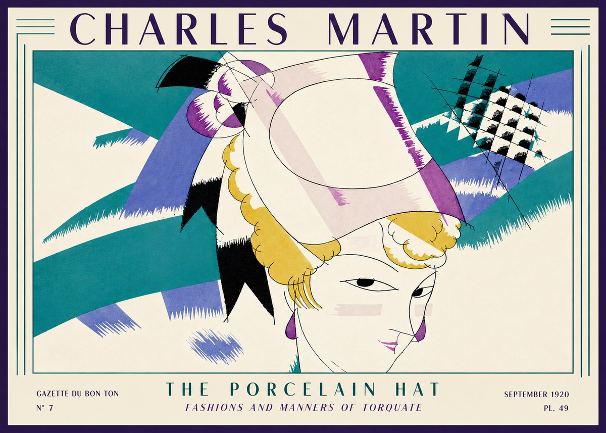 Charles Martin The Porcelain Hat No4 - Plakát