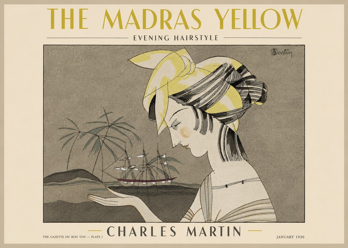 Charles Martin The Madras Yellow - Evening Hairstyle No3 - Plakát