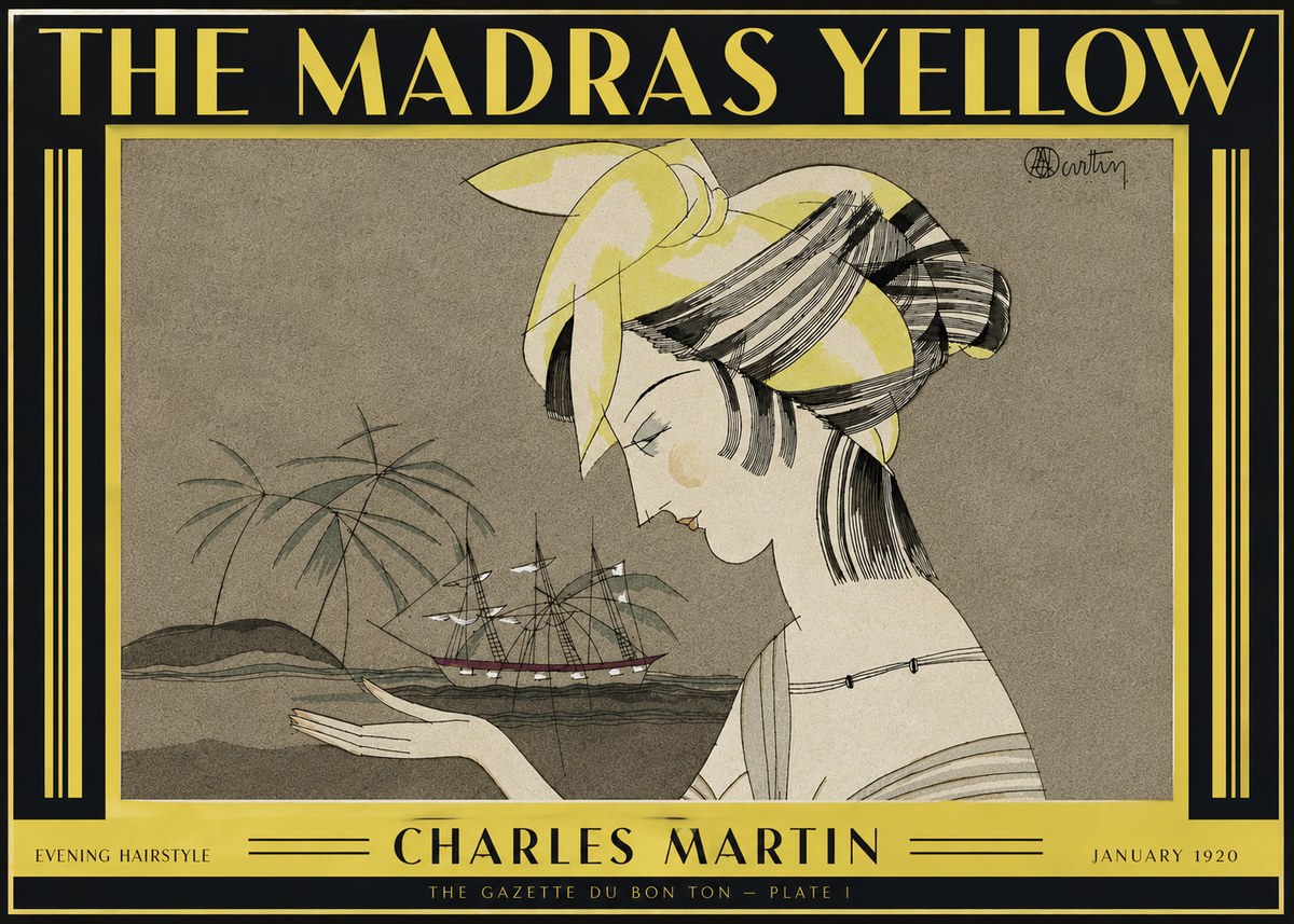 Charles Martin The Madras Yellow - Evening Hairstyle No4 - Plakát