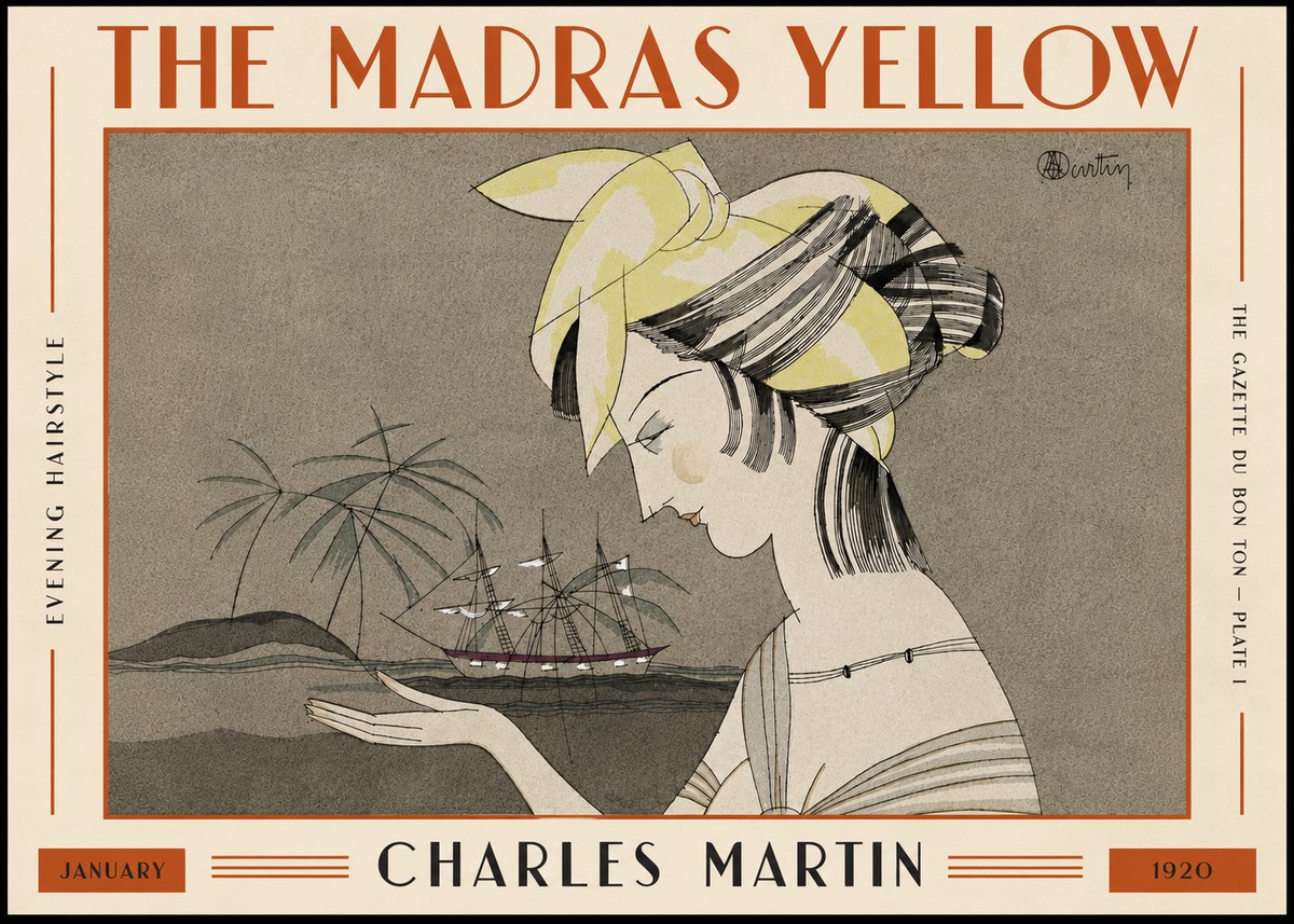 Charles Martin The Madras Yellow - Evening Hairstyle No5 - Plakát
