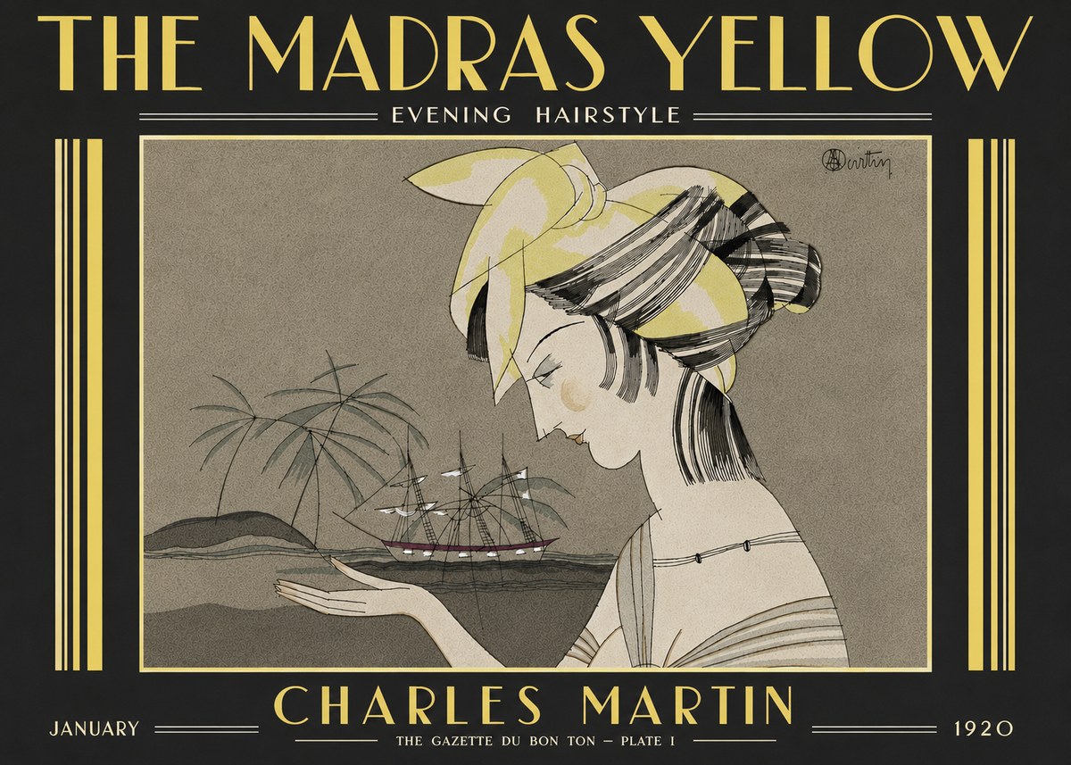 Charles Martin The Madras Yellow - Evening Hairstyle No6 - Plakát