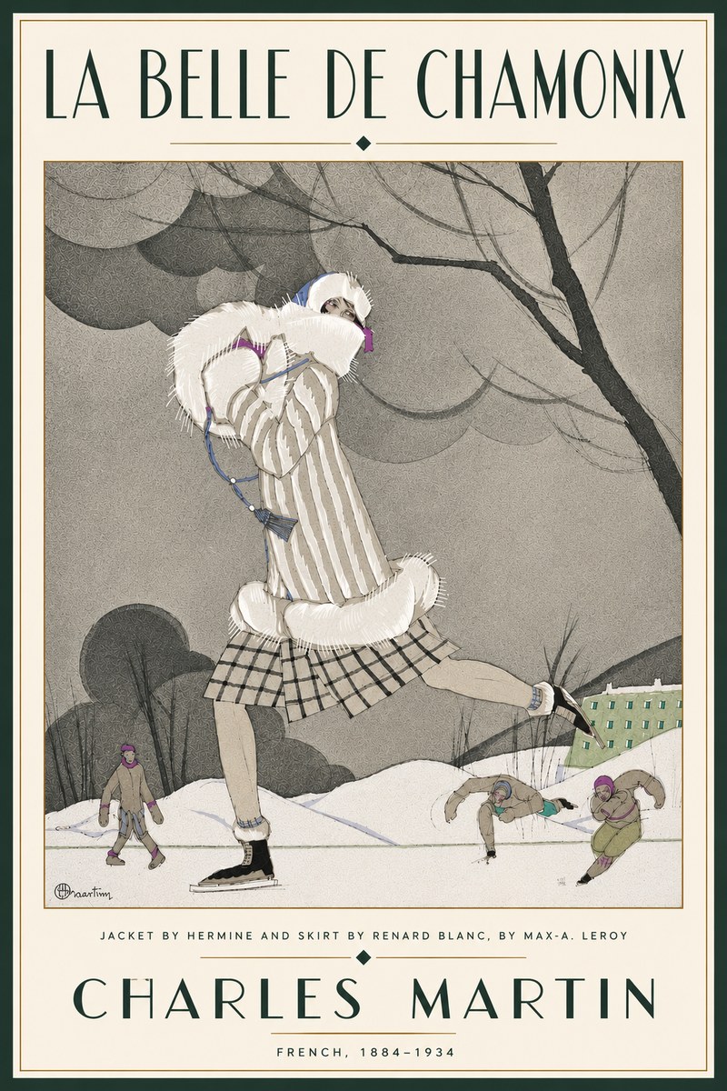 Charles Martin La Belle De Chamonix No6 - Plakát