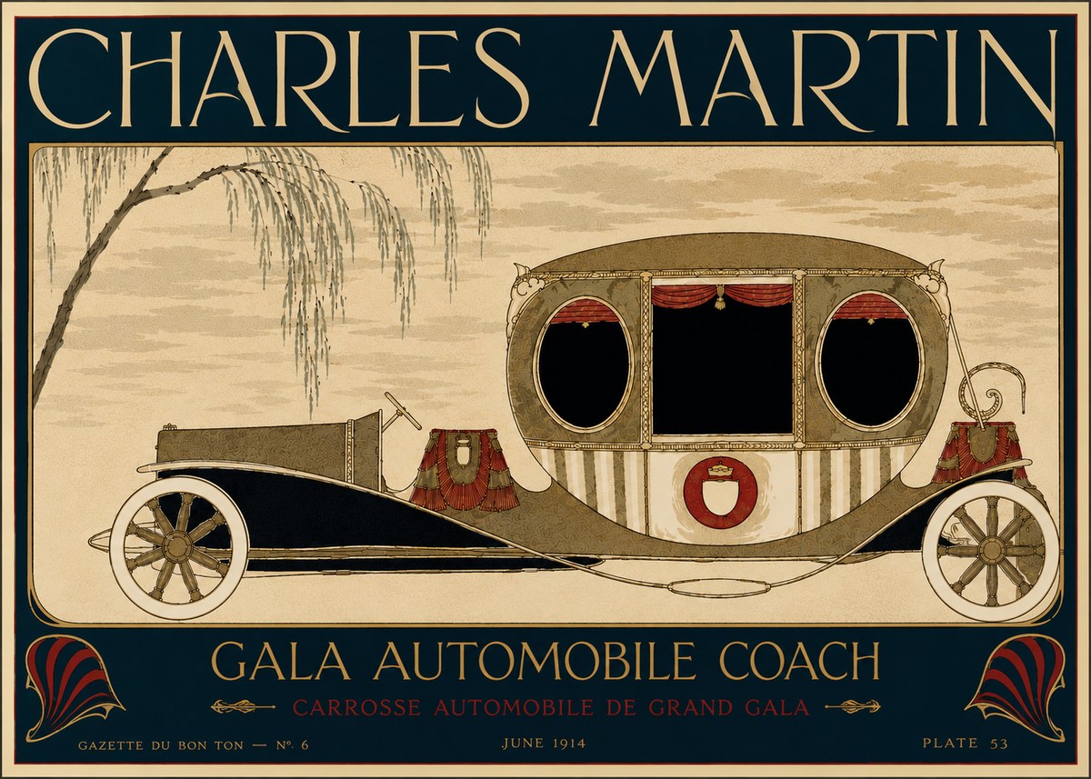 Charles Martin Gala Automobile Coach No6 - Plakát